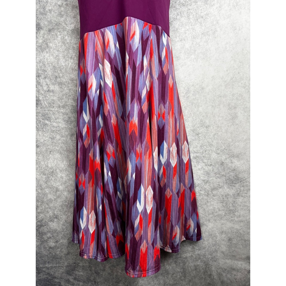 Prana Solana Convertible Purple Halter Bandeau Empire Waist Midi Dress Sz Medium - Picture 7 of 11
